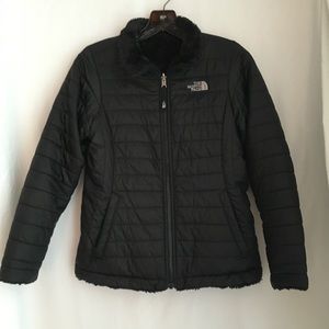 Girls North Face Reversible Mossbud Swirl Jacket